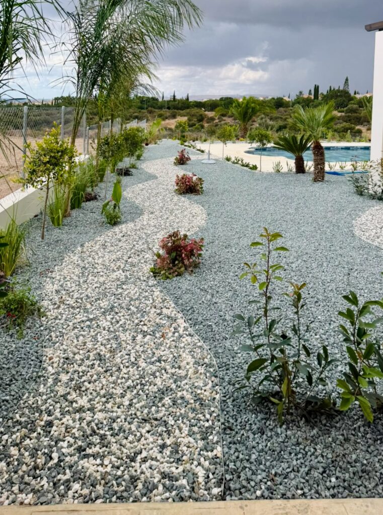 Mediterranean Poolside Landscape